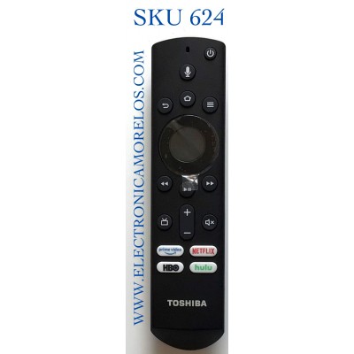 CONTROL REMOTO PARA TV TOSHIBA SMART TV / NUMERO DE PARTE CT-RC1US-19 / MODELOS 50LF621U19 / 55LF621U19 / 49LF421U19 / 49LF421U19